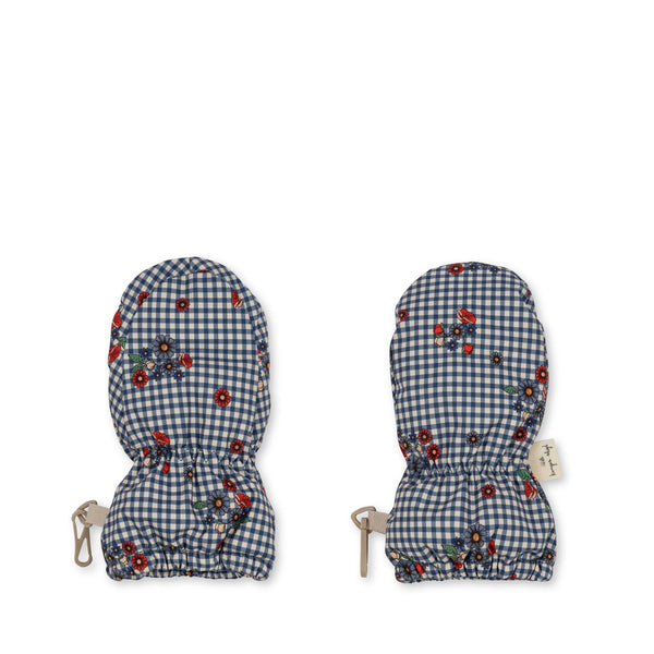 Nutti Down Baby Mittens in Blossom Check