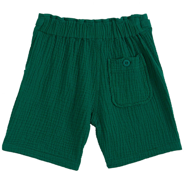 Emile et Ida,Gauze Shorts in Green,CouCou,Boy Clothes