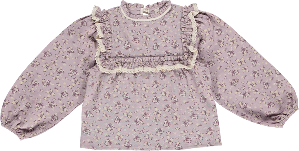 Leria Flower Blouse in Lilac