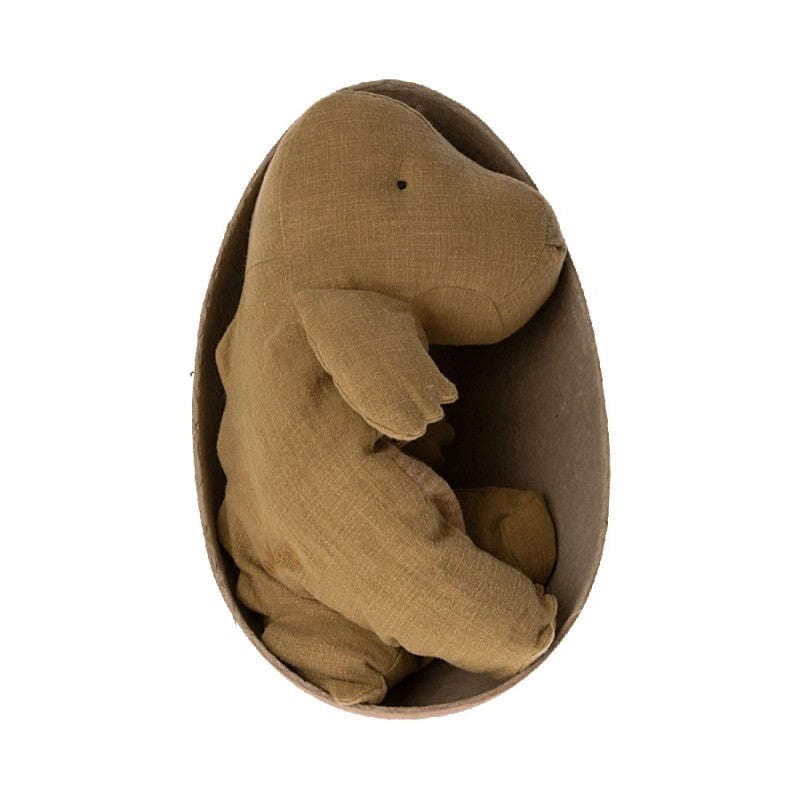 Maileg,Gantosaurus in Egg, Medium - Dark Ocher,CouCou,Toy