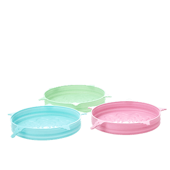 RICE,Silicone Lid for Medium Rice Bowls in 3 Assorted Colors,CouCou,Kitchenware